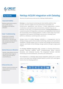 NetApp AIQUM integration with Datadog Image