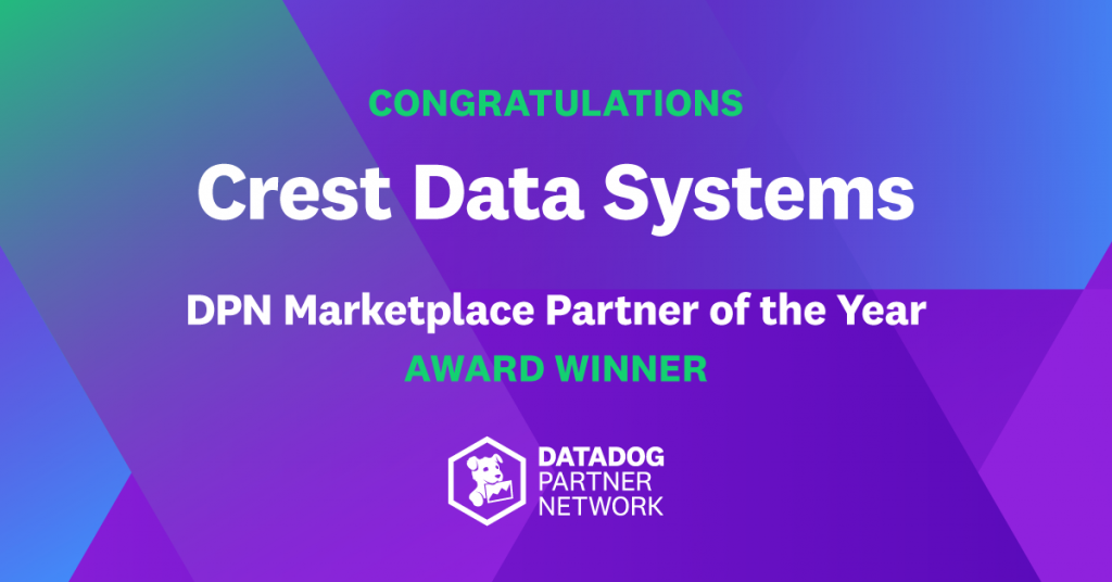 Crest Data Systems Wins Datadog Partner Network Marketplace Partner of the Year Award